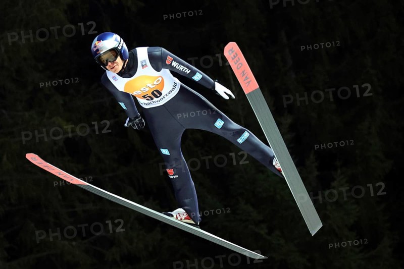 Andreas Wellinger (SC Ruhpolding) during training for the FIS Ski Jumping World Cup Neustadt