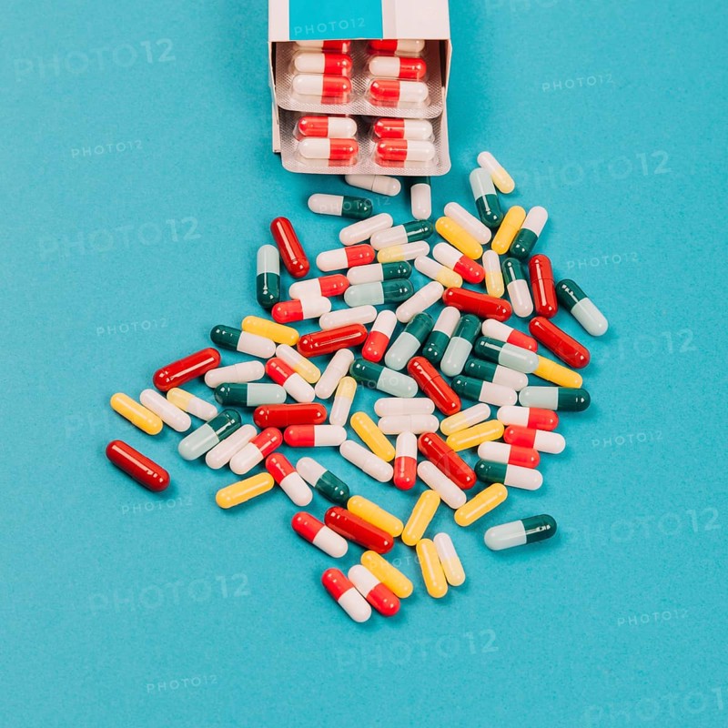 Colorful pills package