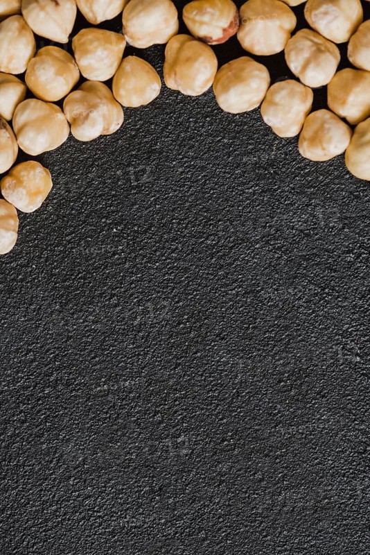 Close up hazelnut kernels