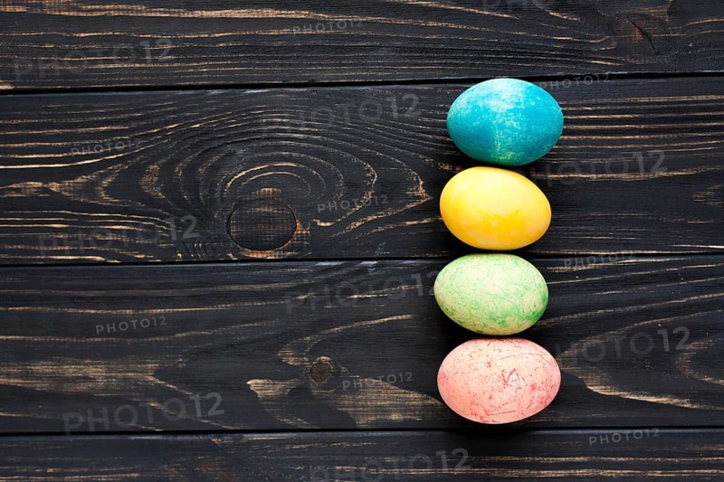 Ester eggs dark background
