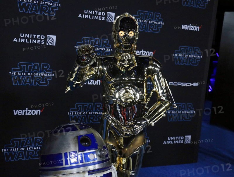 C-3PO and RD-D2 at the World premiere of Disney's 'Star Wars: The Rise Of Skywalker' held at the Dolby Theatre in Hollywood, USA on December 16, 2019