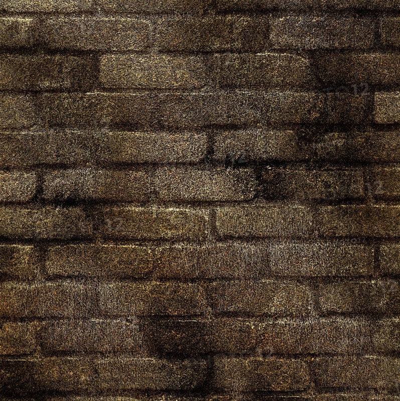 A rustic brown brick wall with a rough texture and uneven coloring, presenting an old and weathered appearance