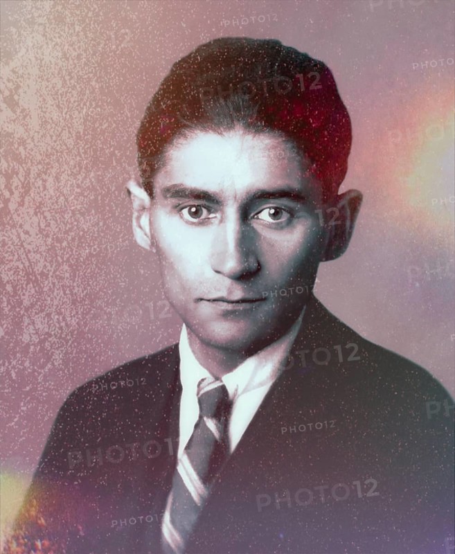 Portrait of Franz Kafka, 1883 – 1924, German-speaking Bohemian novelist, digitally edited according to a photograph taken 1923