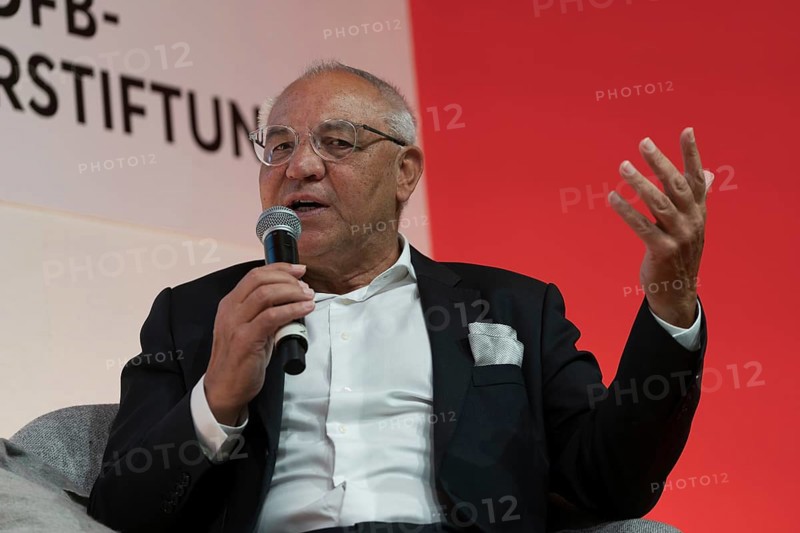 FRANKFURT AM MAIN, Germany, October 21 2023: Felix Magath (*1953, German association football player and manager) on stage at the 75th Frankfurt Book Fair, Europe