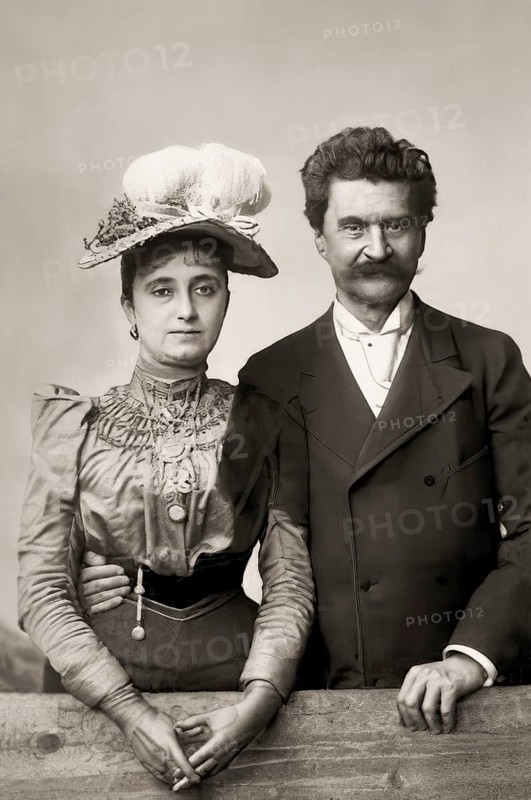Johann and Adele Strauss at Bad Ischl, 1895, by Rudolf Krziwanek, digitally edited