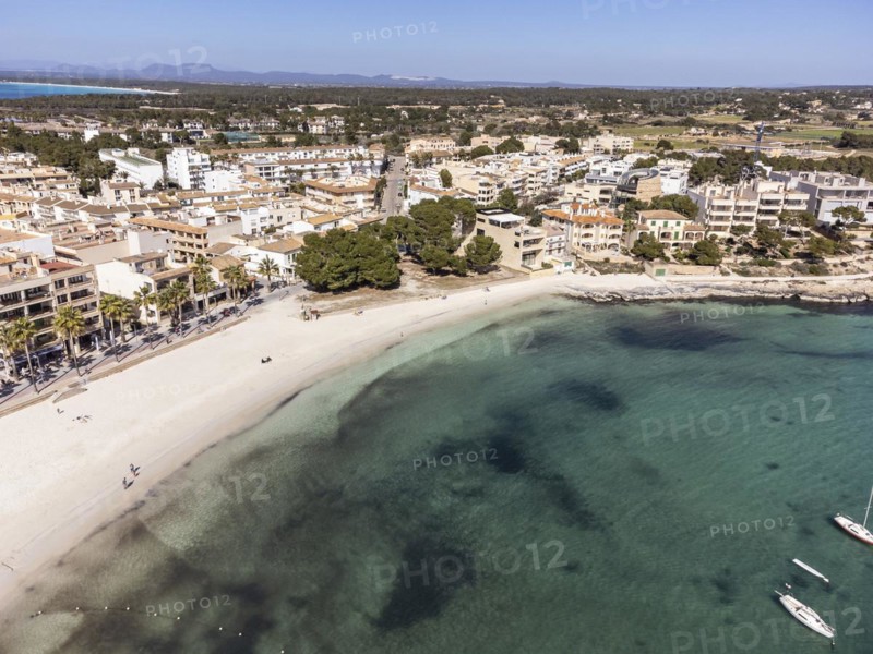 Colònia de Sant Jordi, Es Port beach view, Ses Salines, Mallorca, Balearic Islands, Spain, Europe