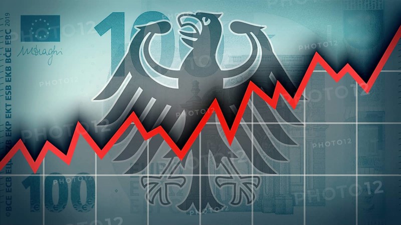 Symbolic image on the topic of government debt, debt ratio, new debt, etc. in Germany