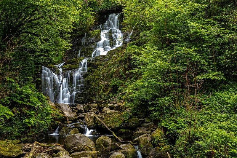 Torc Waterfall, Killarney National Park, County Kerry, Ireland, Europe