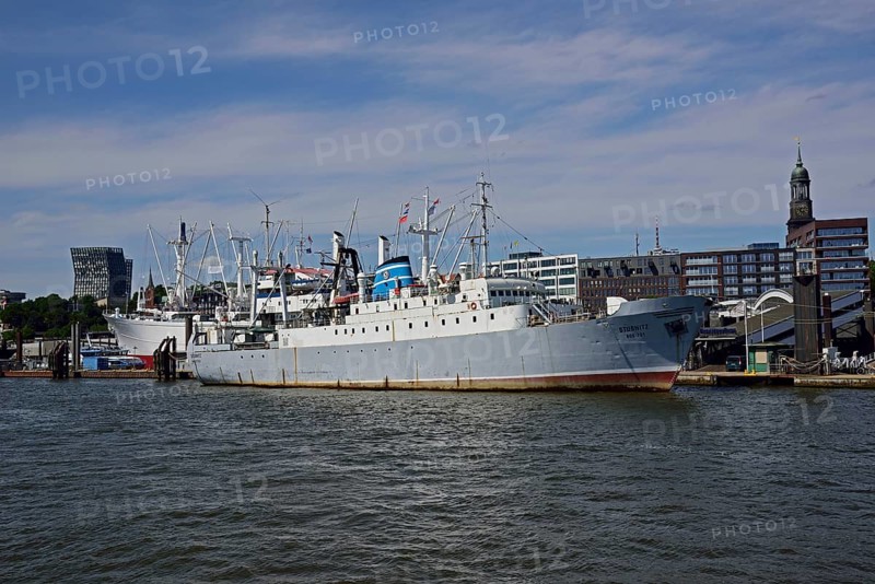 Europe, Germany, Hamburg, Elbe, the Stubnitz is a former reefer ship of the GDR deep-sea fishing fleet, built in 1964, museum ship, Hamburg, Hamburg, Federal Republic of Germany, Europe
