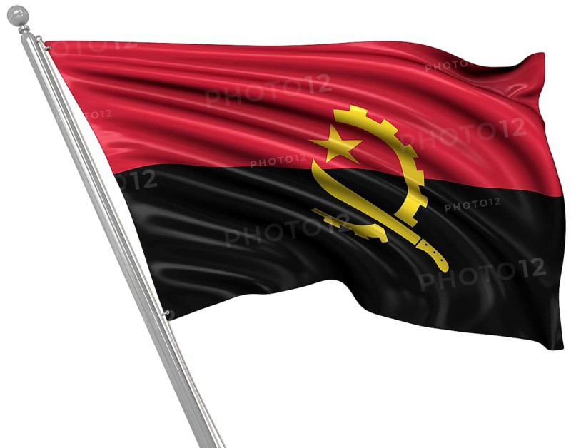 Flag of Angola, This is a computer generated and 3d rendered picture