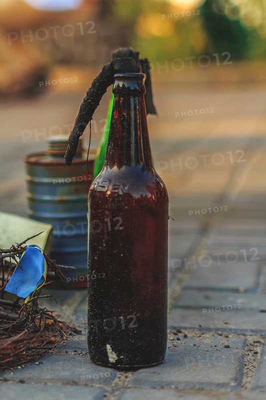 Molotov cocktail, Euromaidan Memorial, Maidan, Kiev, Ukraine, Europe