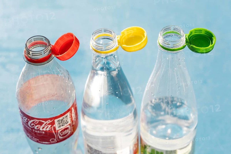 Single-use plastic caps also called SUP or tethered caps