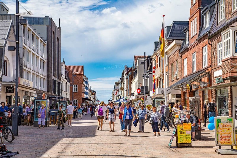Friedrichstraße pedestrian zone, Westerland, Sylt