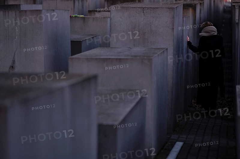 Germany, Berlin, 27 January 2024, Holocaust Memorial, Anniversary of the liberation of the Auschwitz-Birkenau extermination and concentration camp, touch, Europe