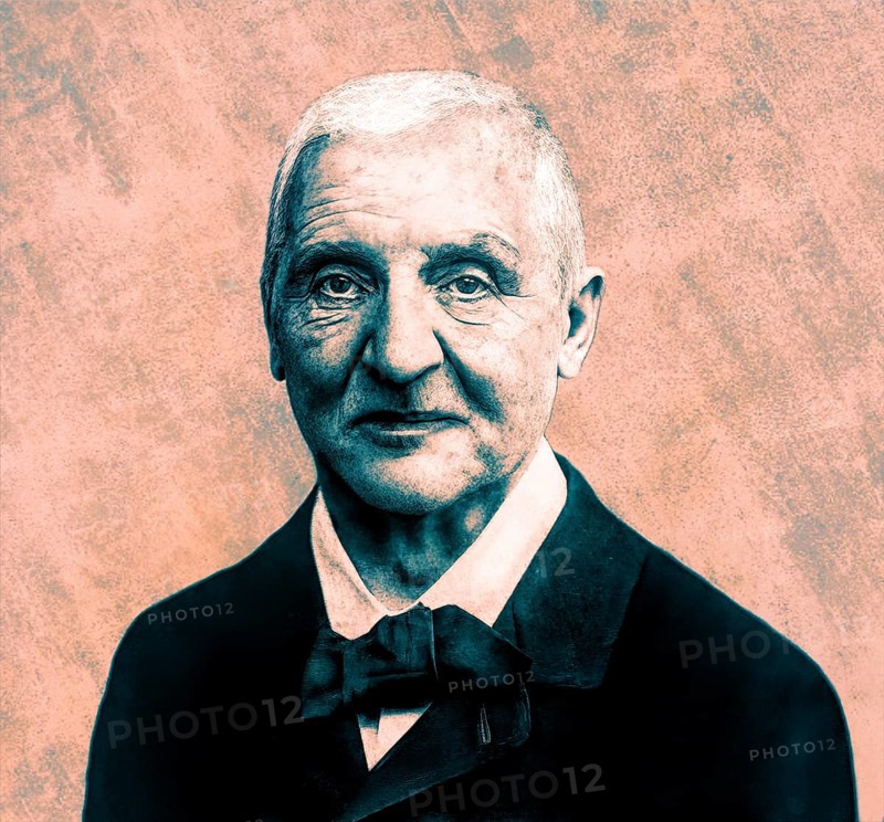 Portrait of Josef Anton Bruckner, 1824 – 1896, Austrian composer and organist, digital edited according to a photograph by Anton Huber, 1890