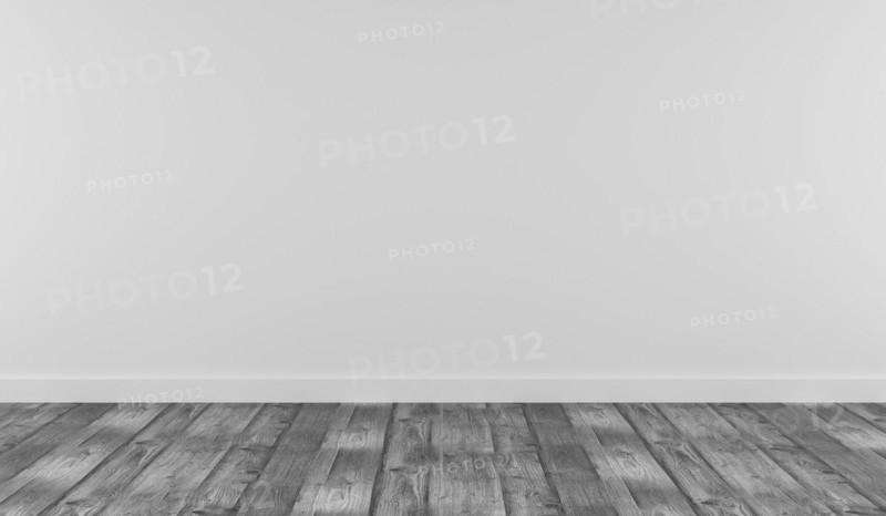 White room with grey wooden plank using as background, 3d rendering