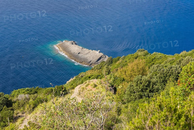 Promontory of Punta Chiappa in the regional Park of Portofino