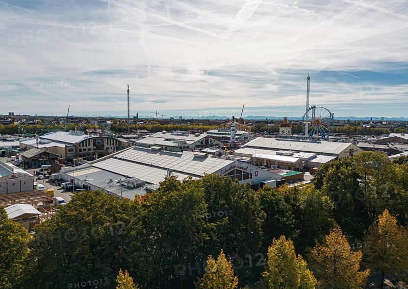 Two days after the end of Oktoberfest workers are dismantling the booths and tents. The teardown requires about half the time (approximately five weeks) as the set up