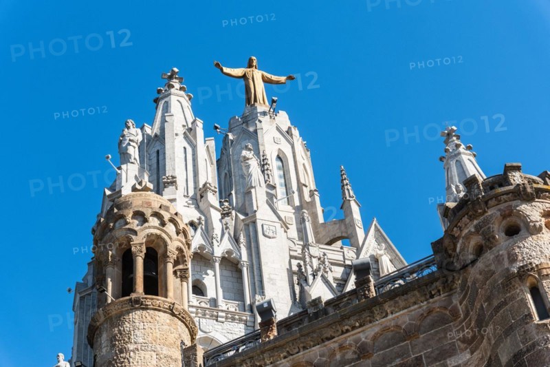 The Temple Expiatori del Sagrat Cor church on the Tibidabo in Barcelona, Spain, Europe