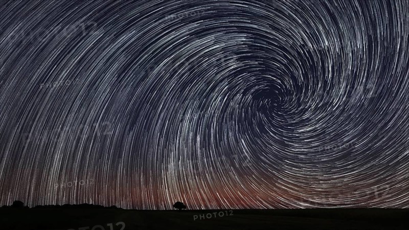 Star Trails over Night sky. Night sky startrails