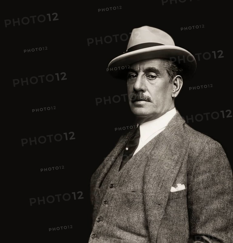 Giacomo Puccini, 1858 –1924, Italian composer, digitally edited according to a photograph by Wilhelm Willinger