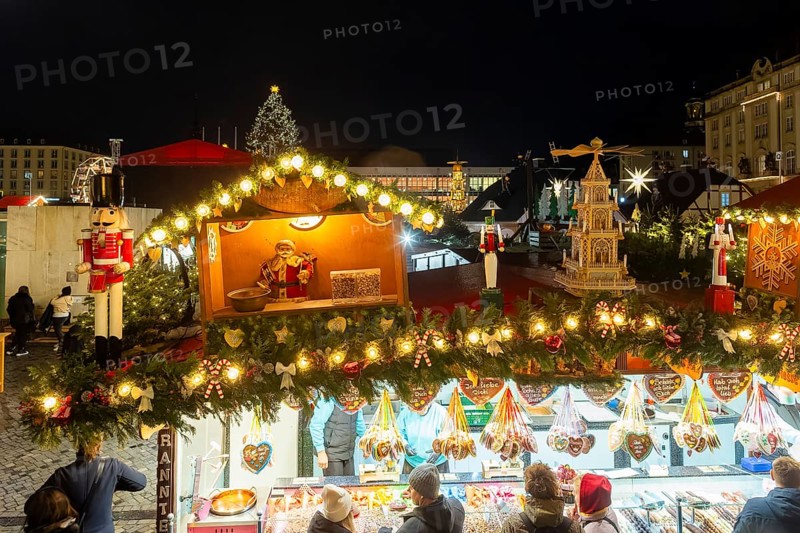 The Dresden Striezelmarkt is a Christmas market in Dresden. It has been held in Advent since 1434, usually on the Altmarkt square, and attracts an average of around two million visitors every year. It is the oldest certified Christmas market in Germany, Dresden, Saxony, Germany, Europe