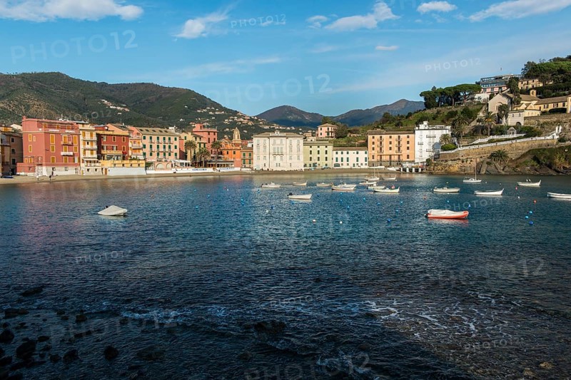 Wonderful view of the Baia del Silenzio in the typical village of Sestri Levante, Liguria