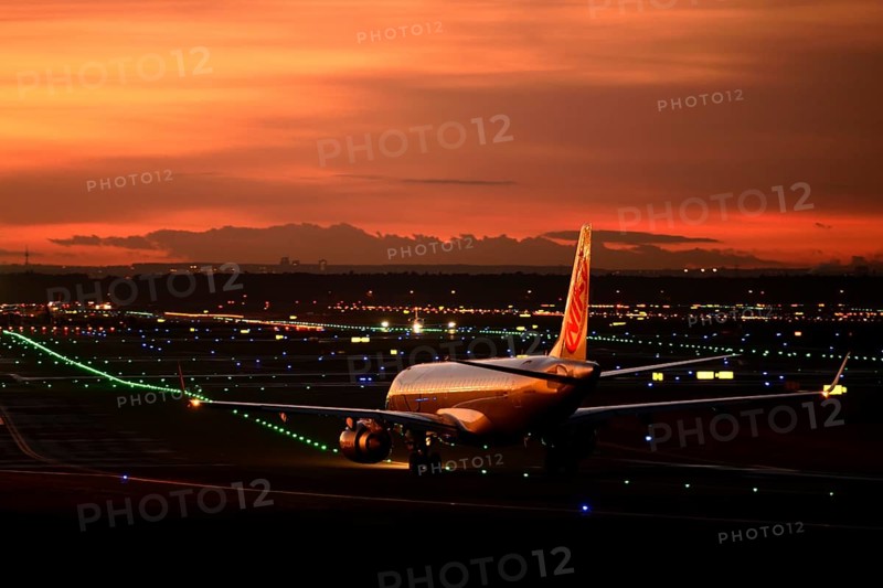 Frankfurt Airport in the evening