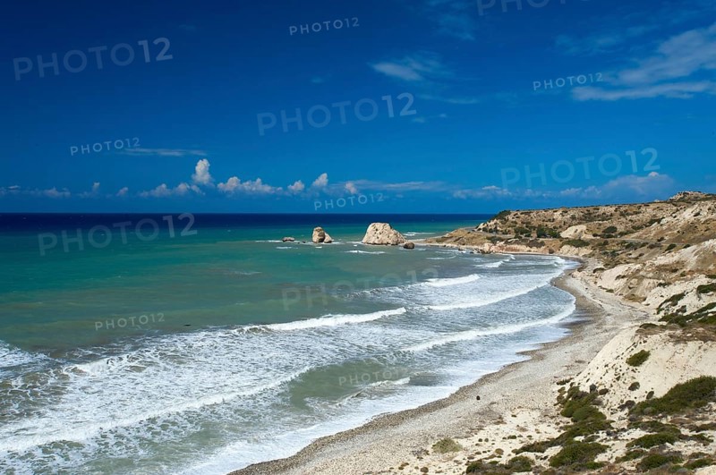 Petra tou Romiou, Rock of Aphrodite on the South Coast, South Cyprus