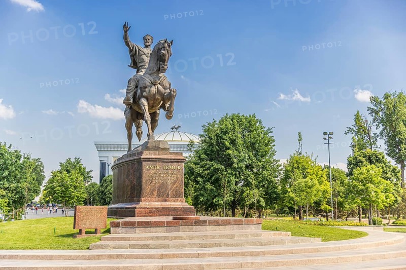 Statue of the legendary Tamerlane Amir Temur on Horseback