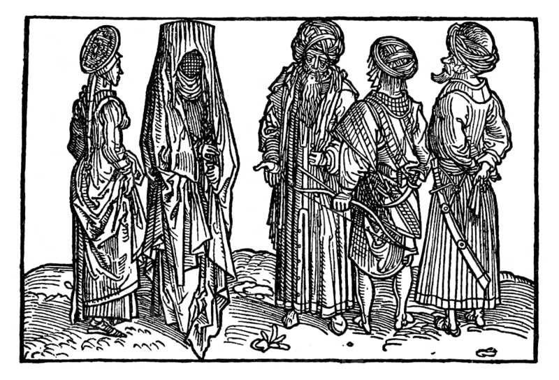 Saracens and Indian priests, Bernhard von Breidenbach, Peregrinatio in terram sanctam, 1486