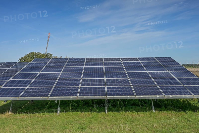 Solar park near Kläden, Stendal district, Saxony-Anhalt, Germany, Europe