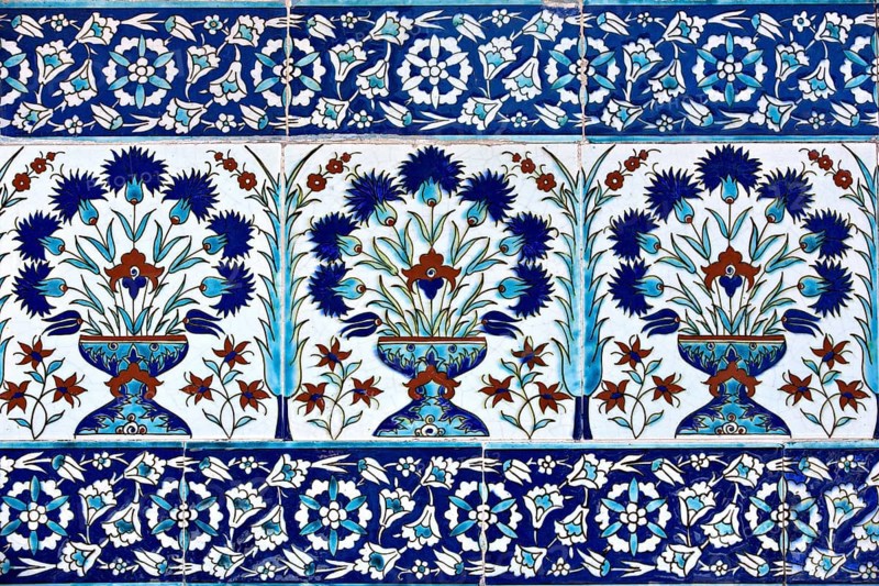 Tiles in Topkapi Palace, Istanbul, Turkey, Asia