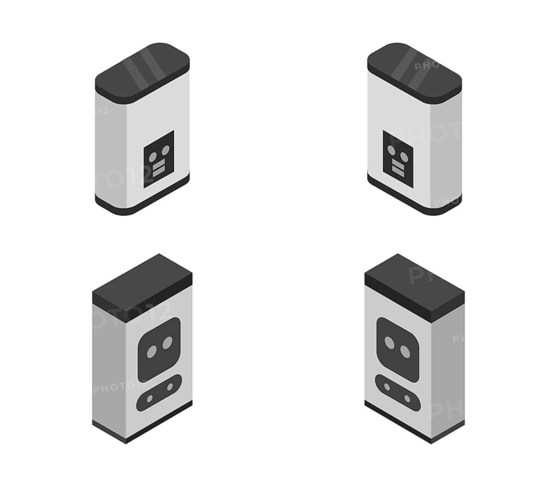 Isometric boiler icon illustrated in vector on white background