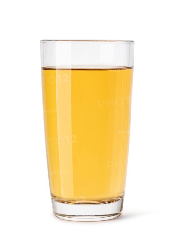 glass of Apple juice on a white background