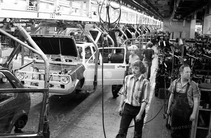 Production of the Golf at the VW plant on 10. 05. 1979 in Wolfsburg, Germany, Europe