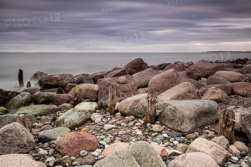 Stones on the coast of the Baltic Sea
