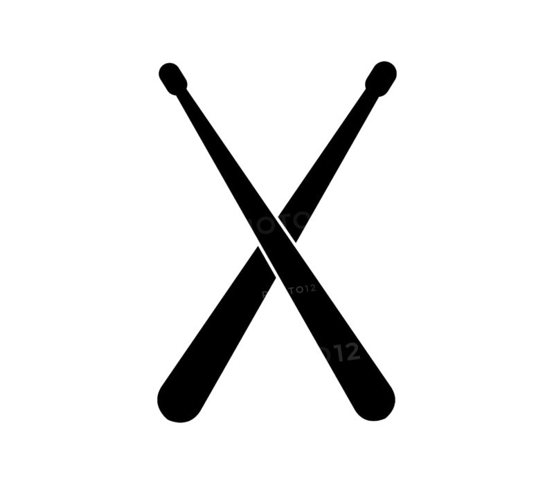 Drum sticks icon illustrated in vector on white background