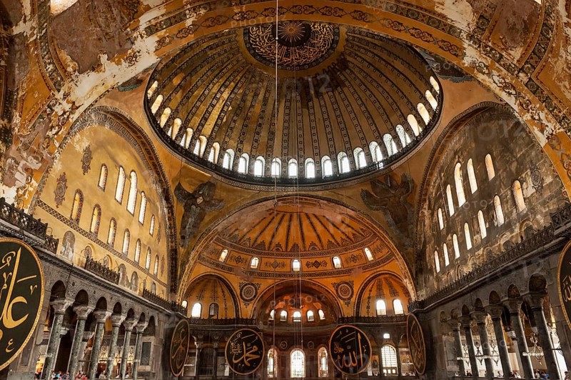 Dome, Hagia Sophia, today Hagia Sophia Mosque Museum, Istanbul, Turkey, St. Sophia Church, Ayasofya Camii Müzesi, Asia