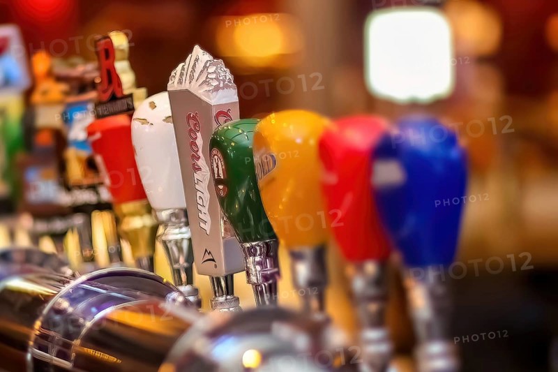 Calgary, Alberta, Canada. Jan 10, 2024. A Coors Light tap draft or draught beer dispensers at a local bar