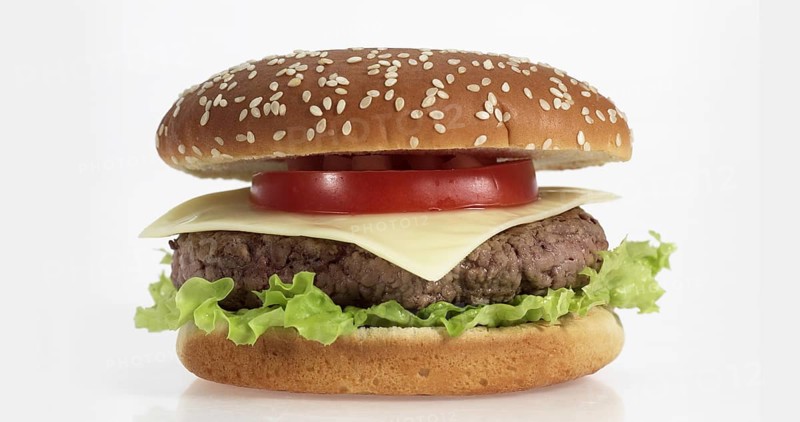 Hamburger against White Background