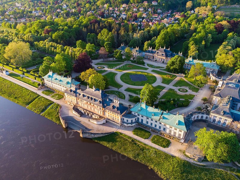 Pillnitz Palace Park in the Evening Light