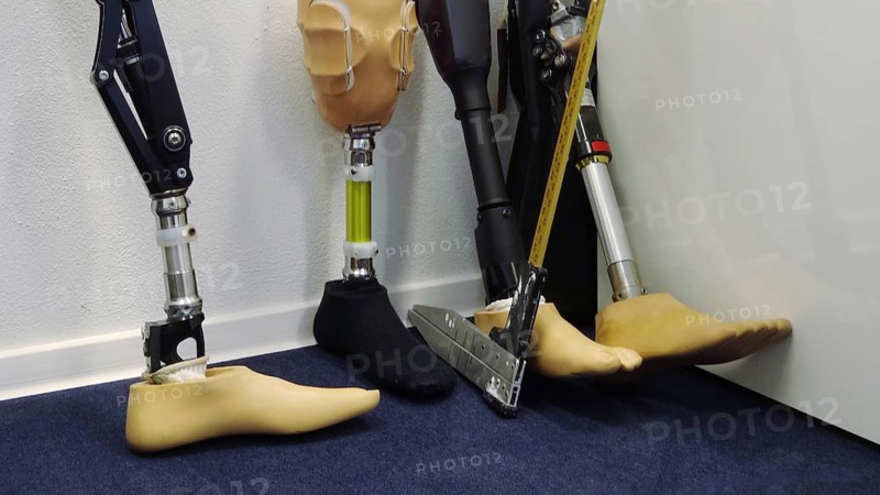 Modern prosthetic legs for people with ampute
