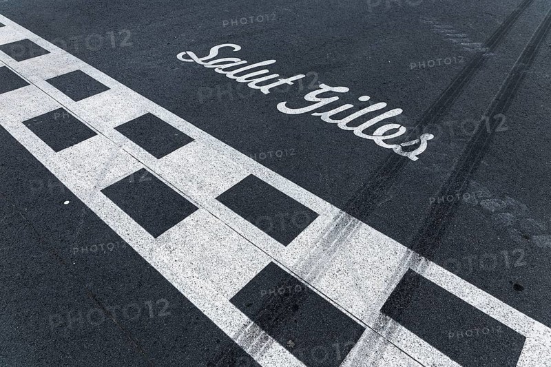 Track markings, finish line, F1 Grand Prix Racetrack, Montreal, Province of Quebec, Canada, North America