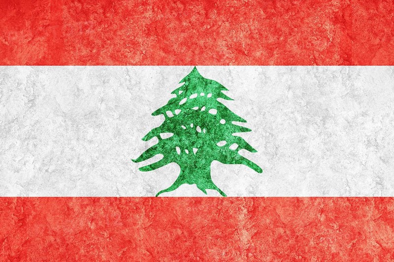 Lebanon Metallic flag, Textured flag, grunge flag