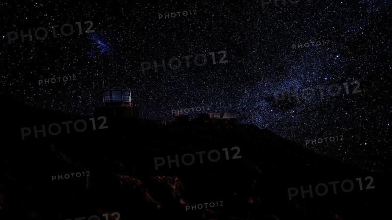 Observatories at the Summit of Haleakala, Maui, Color Image