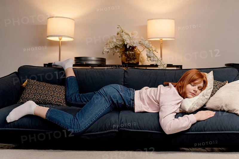 Portrait woman home sleeping 6