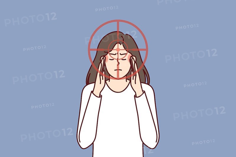 Depressed woman with rifle target near face senses danger and is stressed out due to bullying or misunderstanding. Depressed person been psychological attacked by others because intolerance of society