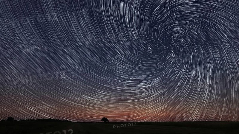 Star Trails over Night sky. Night sky startrails