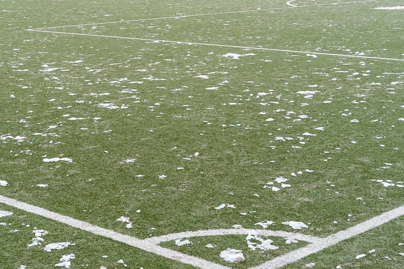 Details of soccer field on grass